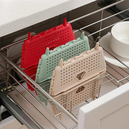Foldable ventilated storage basket - kitchen tool