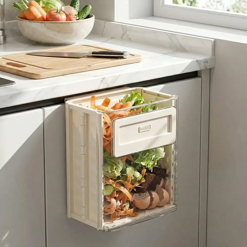 Foldable wall mounted trash can - home essentials