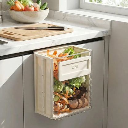 Foldable wall mounted trash can - home essentials