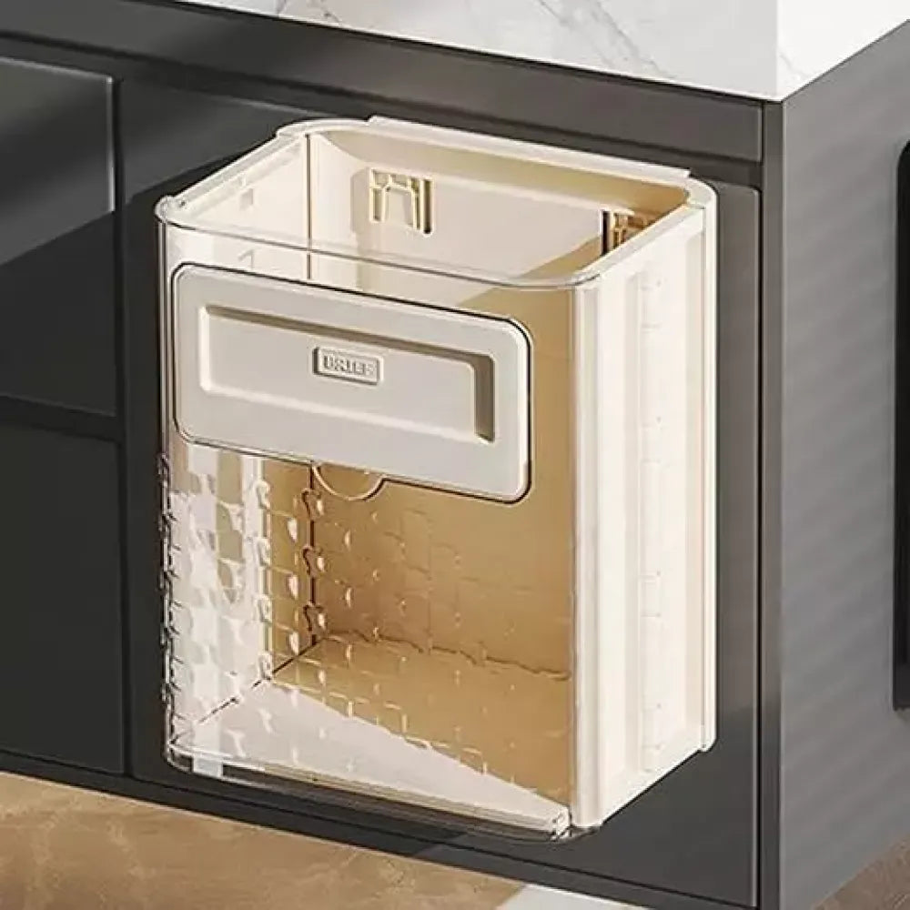 Foldable wall mounted trash can - home essentials