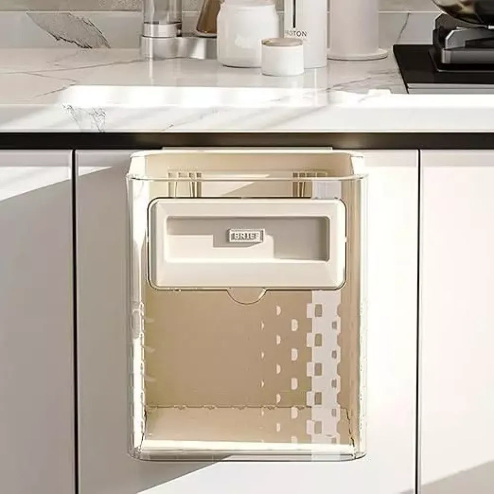 Foldable wall mounted trash