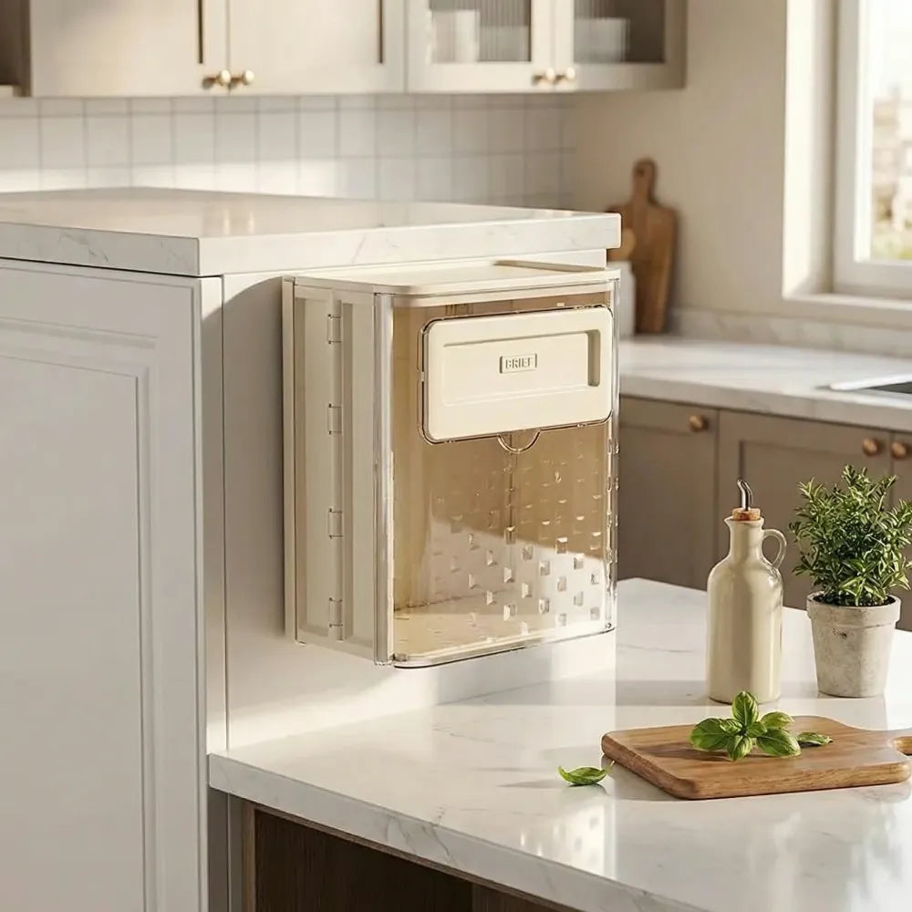 Foldable wall mounted trash can - home essentials