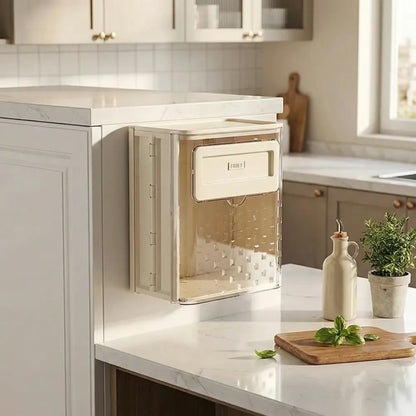 Foldable wall mounted trash can - home essentials
