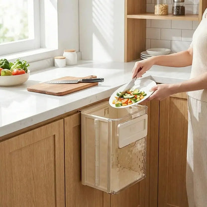 Foldable wall mounted trash can - home essentials