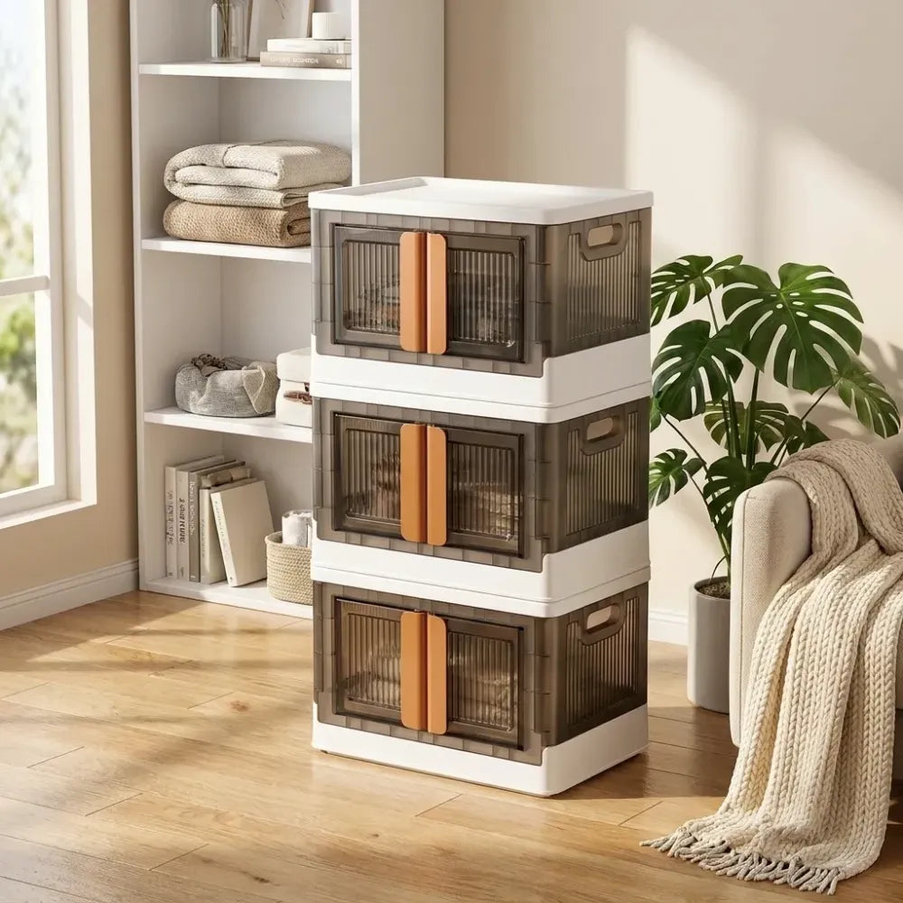 Foldable wheeled storage organizer - home improvement