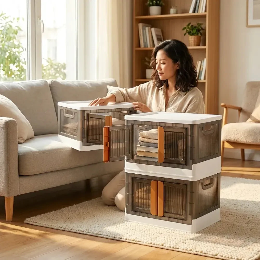 Foldable wheeled storage organizer - home improvement