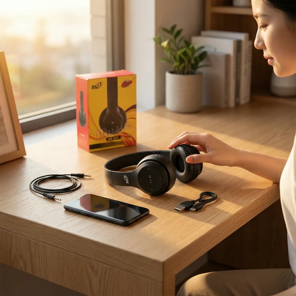 Foldable wireless bluetooth headphones - electronics