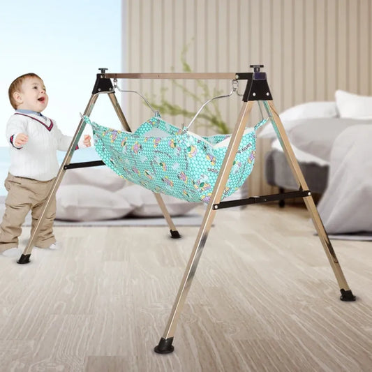 Folding baby cradle with mosquito net - home improvement