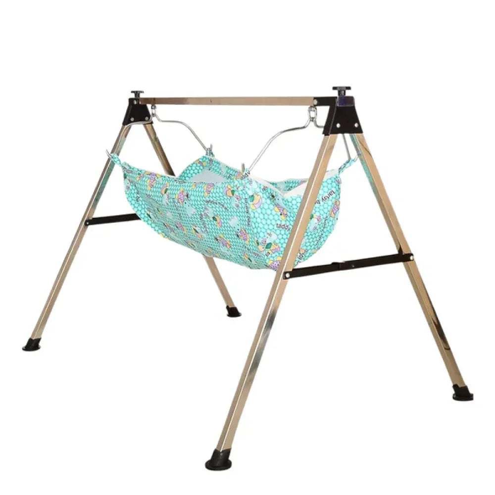 Folding baby cradle with mosquito net