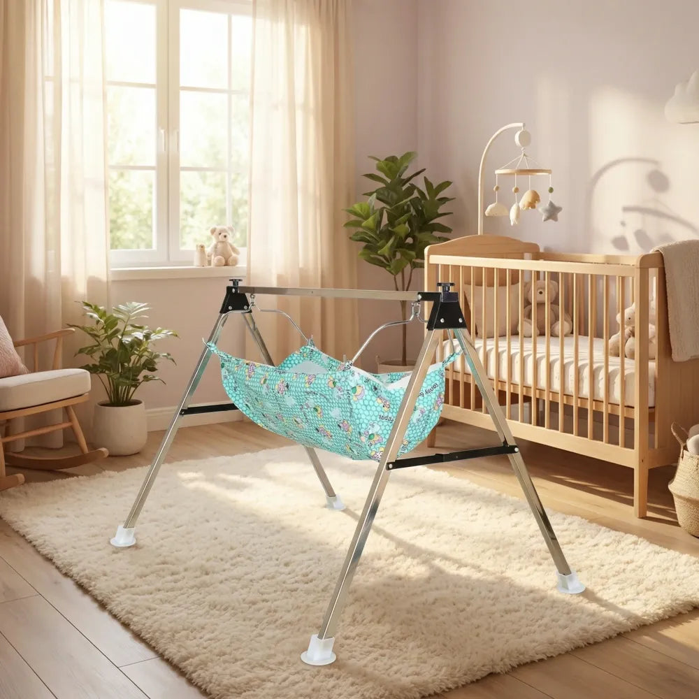 Folding baby cradle with mosquito net - home improvement