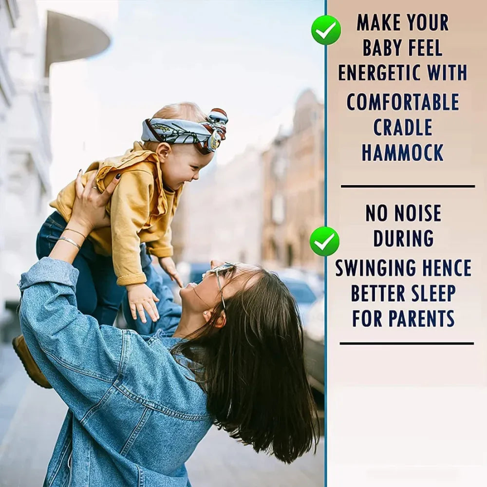 Folding baby cradle with mosquito net