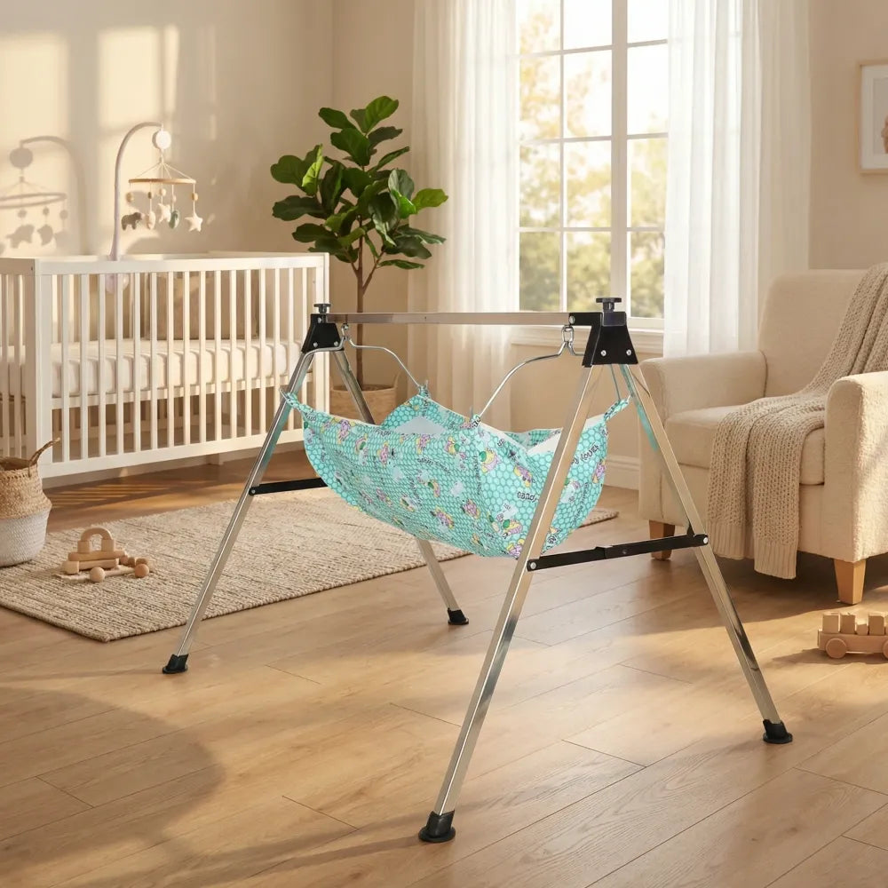 Folding baby cradle with mosquito net - home improvement