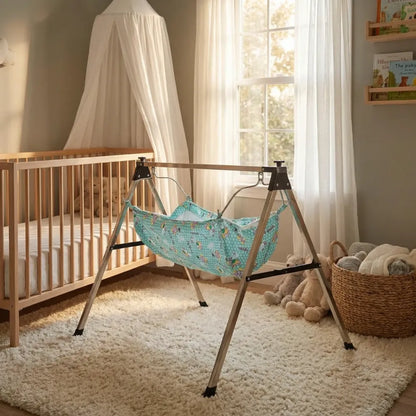 Folding baby cradle with mosquito net - home improvement