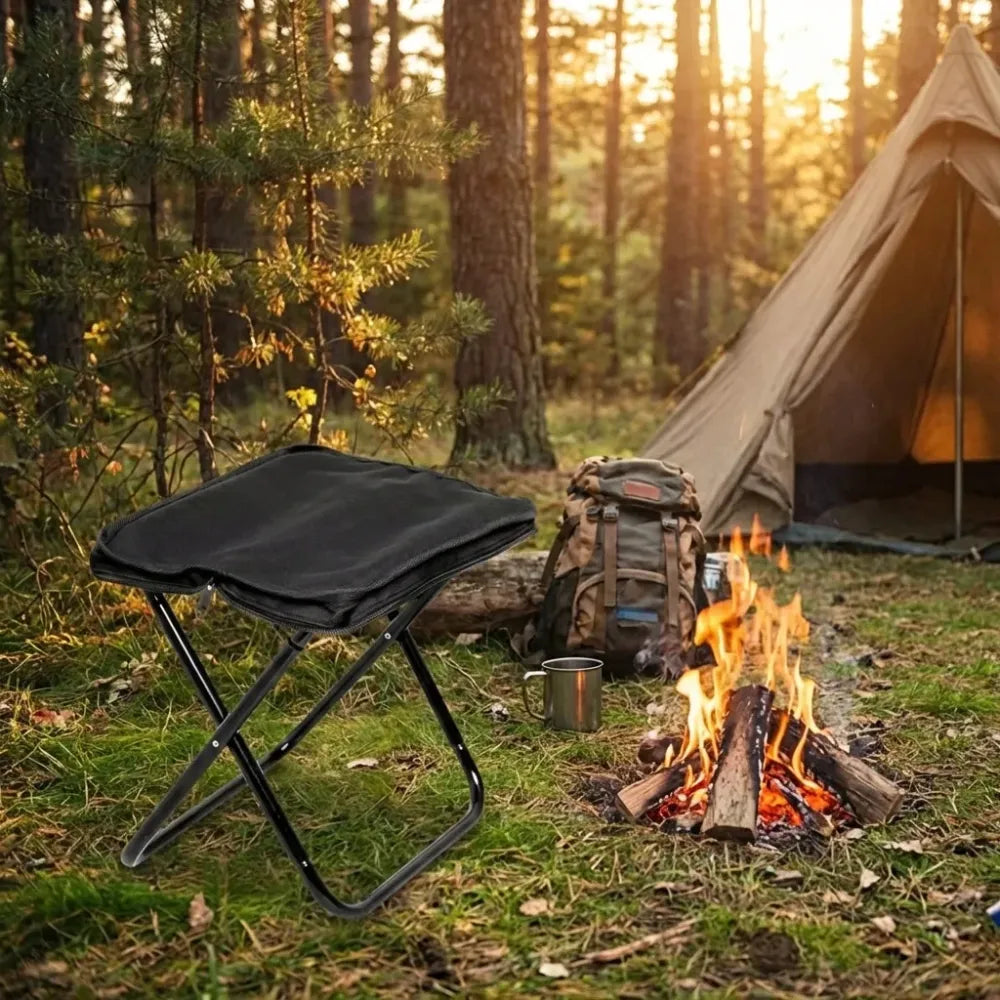 Folding camping stool seat - home improvement