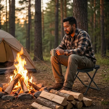 Folding camping stool seat - home improvement