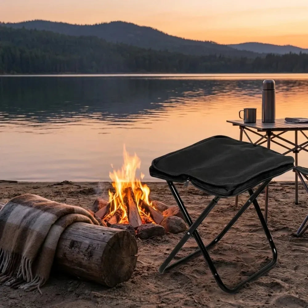 Folding camping stool seat - home improvement