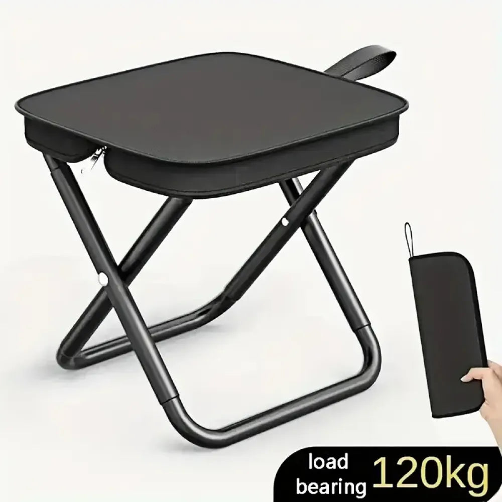 Folding camping stool seat