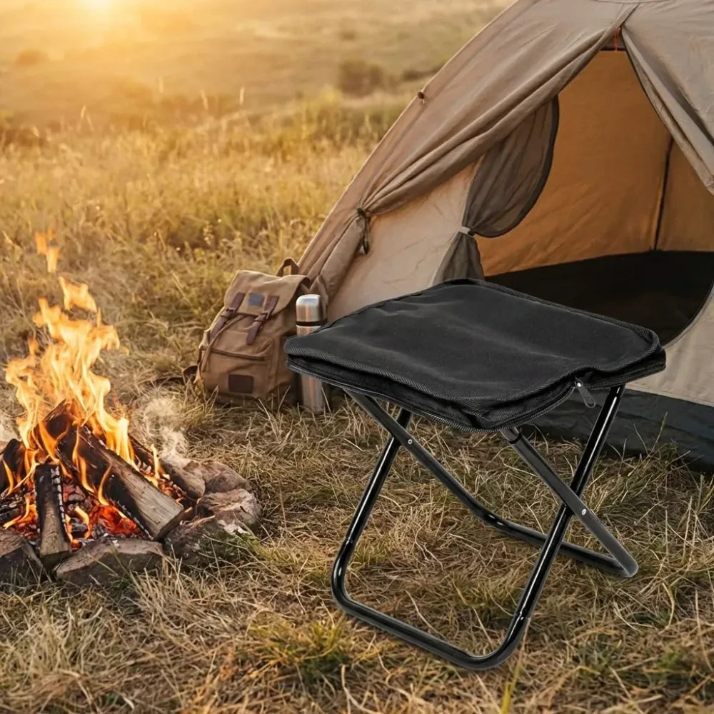 Folding camping stool seat - home improvement