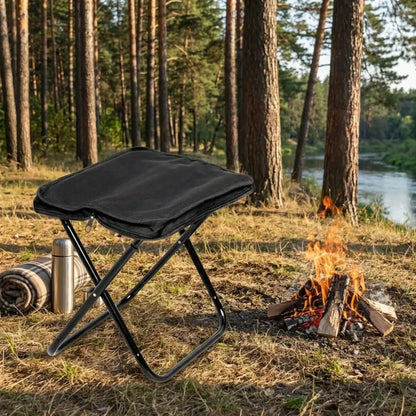 Folding camping stool seat - home improvement