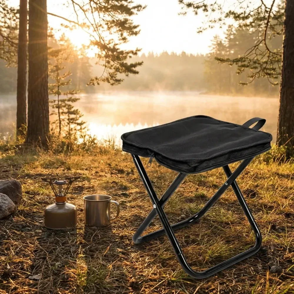 Folding camping stool seat - home improvement