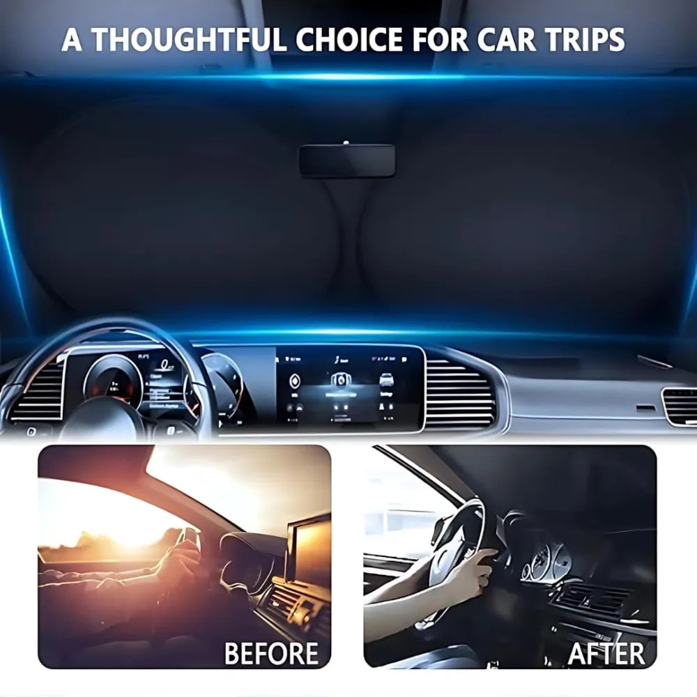 Folding car window sunshade cover