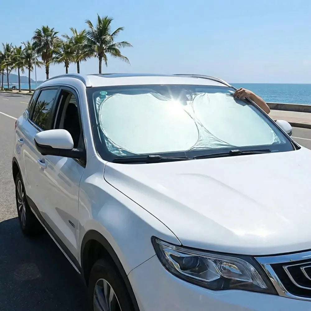 Folding car window sunshade cover