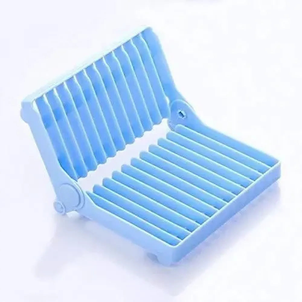 Folding plastic dish rack stand