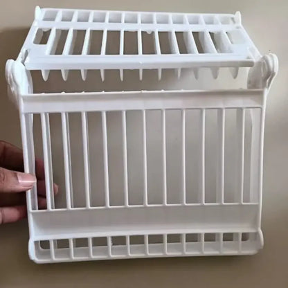 Folding plastic dish rack stand