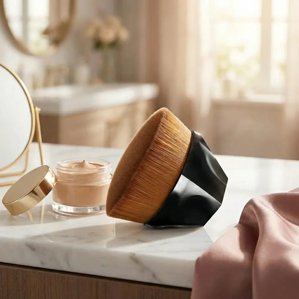 Foundation makeup brush flat top