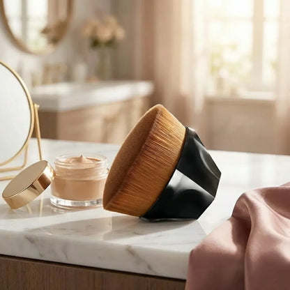 Foundation makeup brush flat top