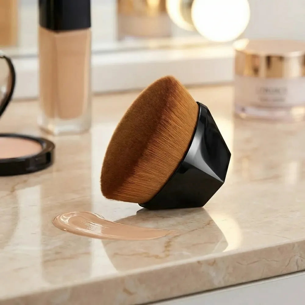 Foundation makeup brush flat top