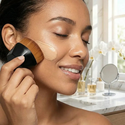 Foundation makeup brush flat top