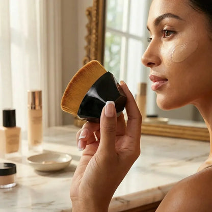 Foundation makeup brush flat top