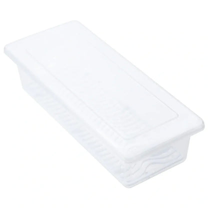Fridge storage container with drain plate - home & kitchen