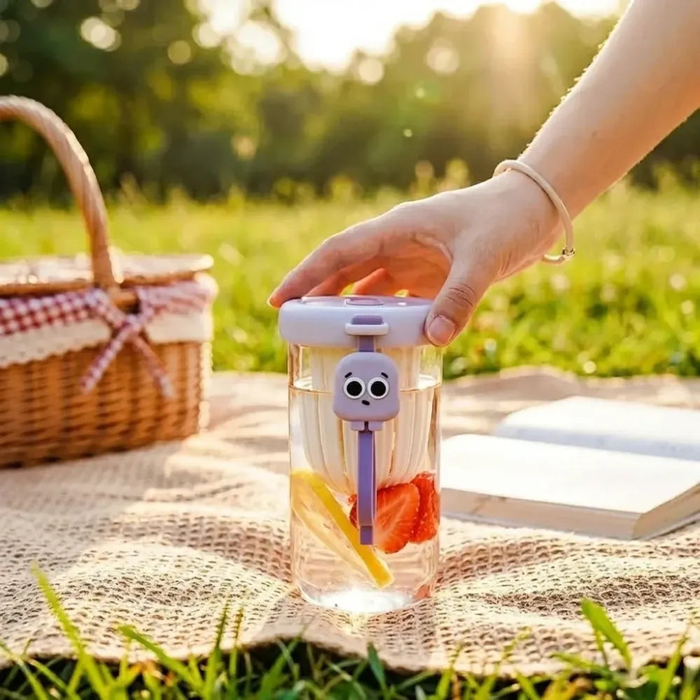 Fruit infuser glass tumbler