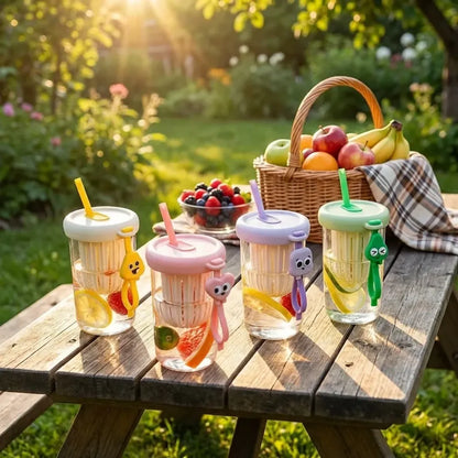 Fruit infuser glass tumbler