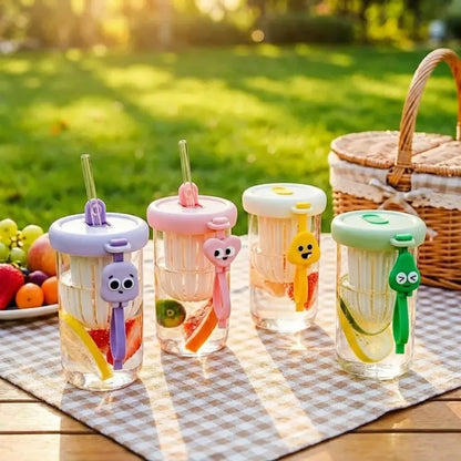 Fruit infuser glass tumbler