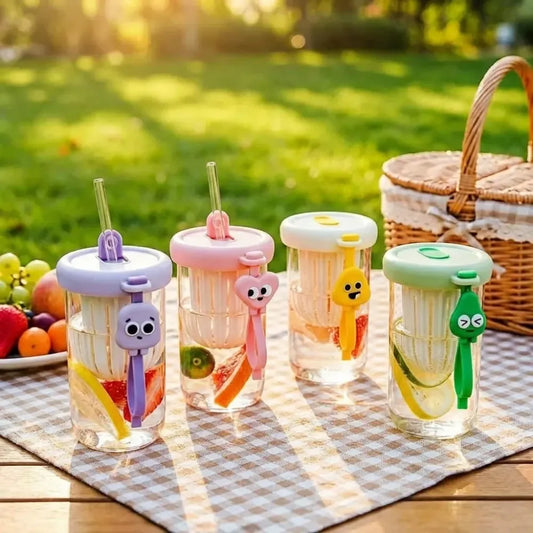 Fruit infuser glass tumbler