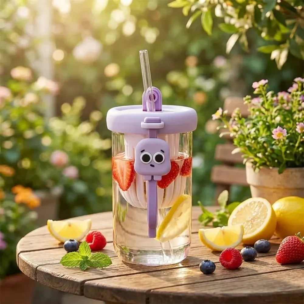 Fruit infuser glass tumbler