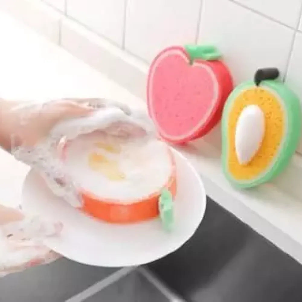 Fruit-shaped cleaning sponges - home essentials