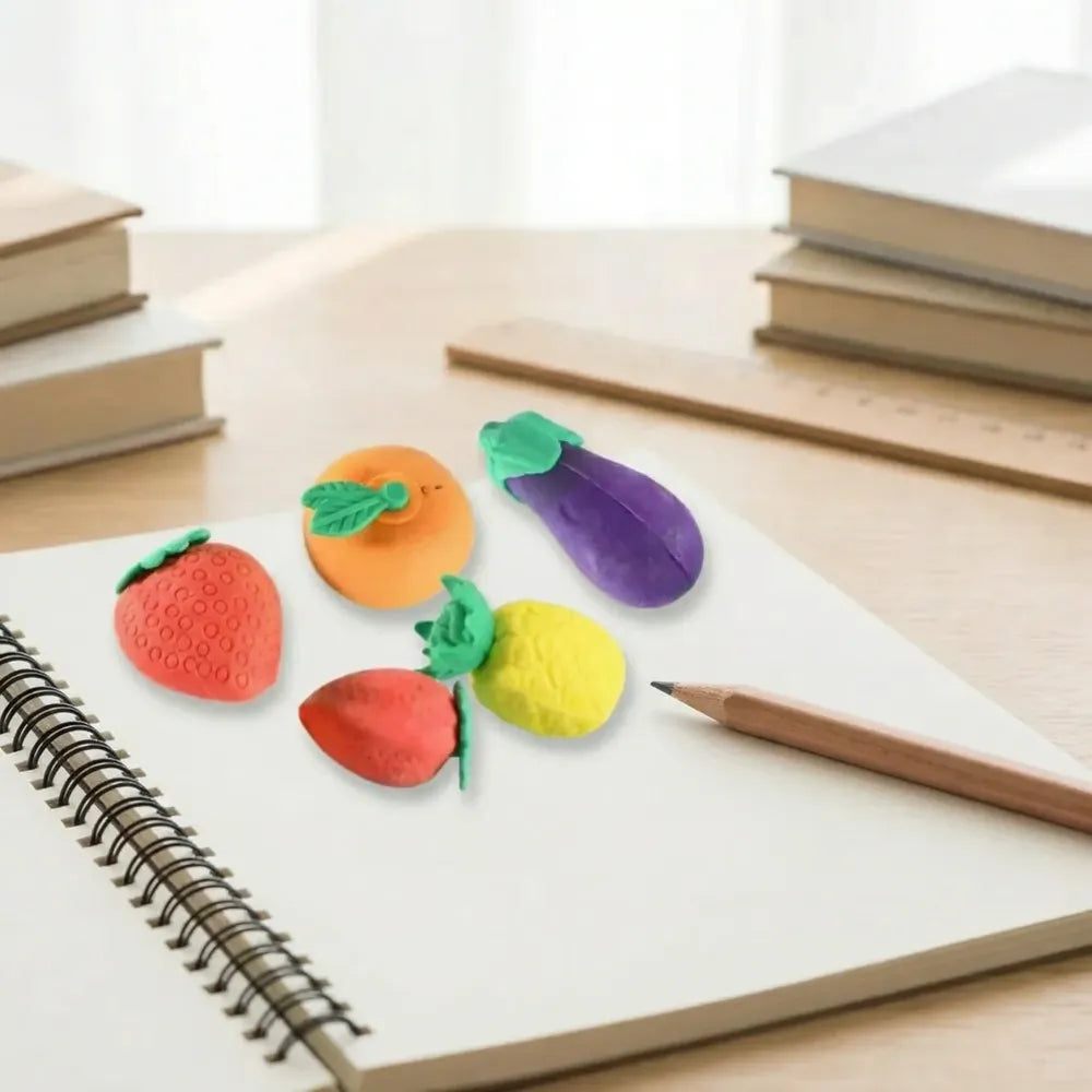 Fruit & veggie erasers (4-pack) - office