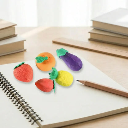 Fruit & veggie erasers (4-pack) - office