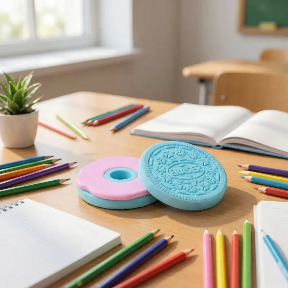 Fun biscuit-shaped eraser - office