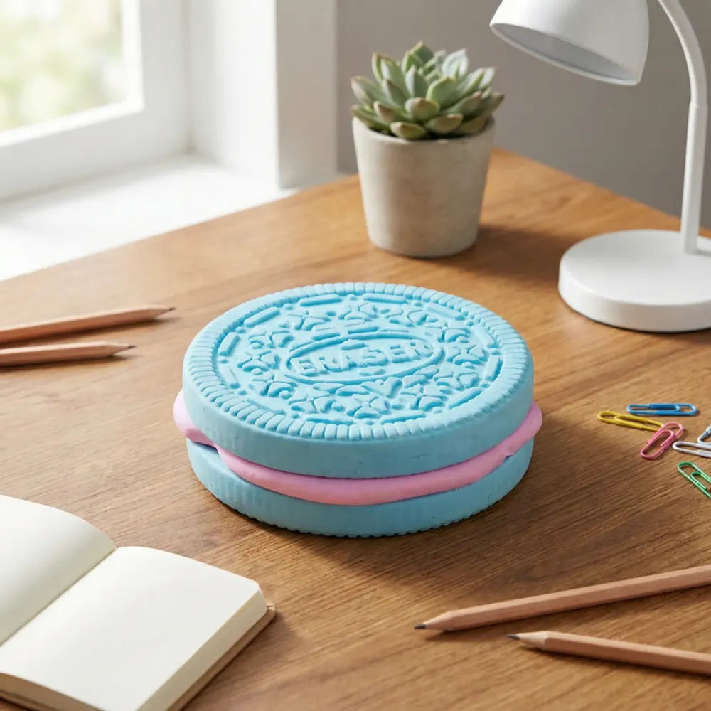 Fun biscuit-shaped eraser - office