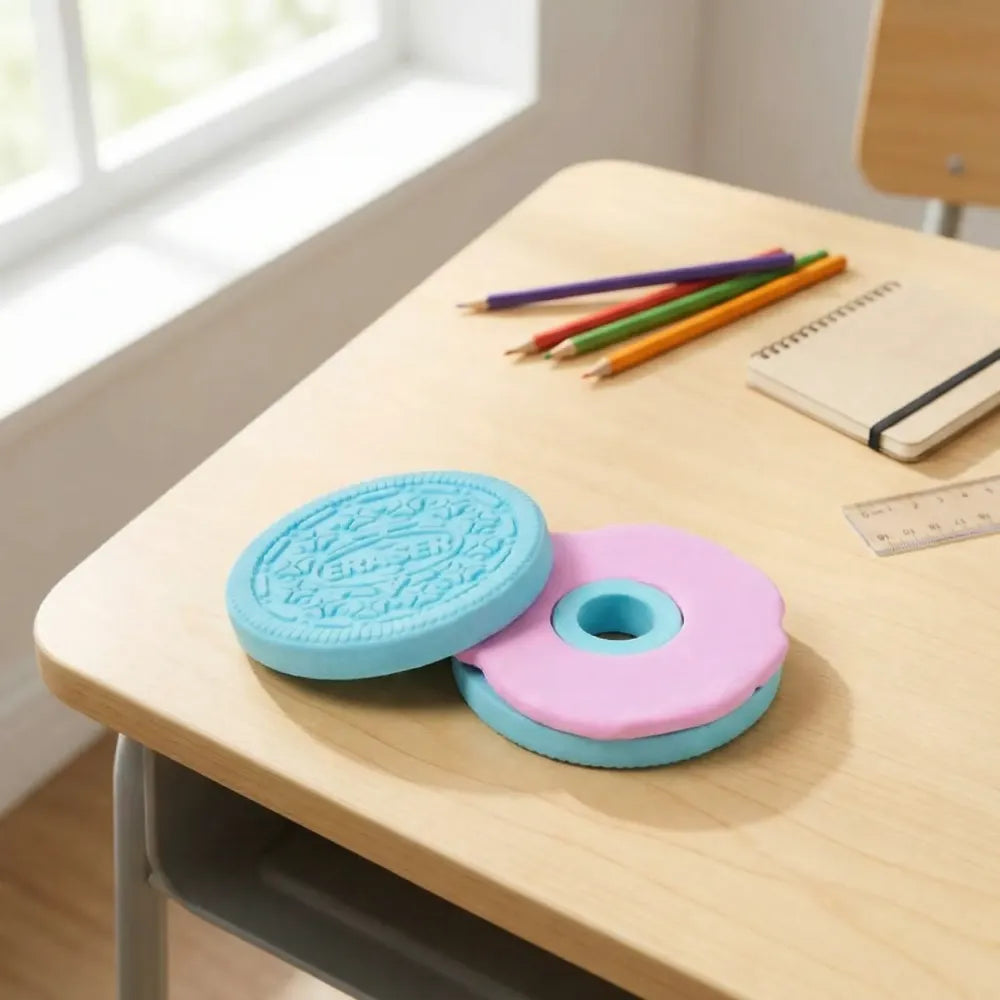 Fun biscuit-shaped eraser - office