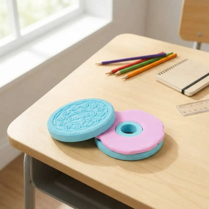 Fun biscuit-shaped eraser - office