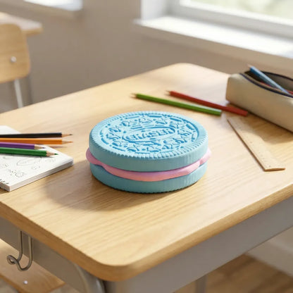 Fun biscuit-shaped eraser - office