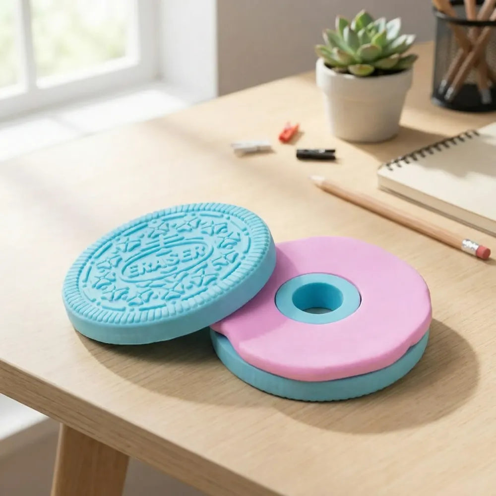 Fun biscuit-shaped eraser - office