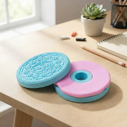 Fun biscuit-shaped eraser - office