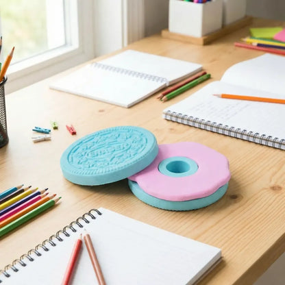 Fun biscuit-shaped eraser - office